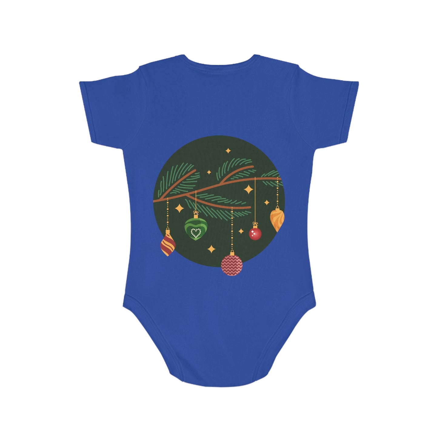 Merry & Bright Short Sleeve Baby Bodysuit