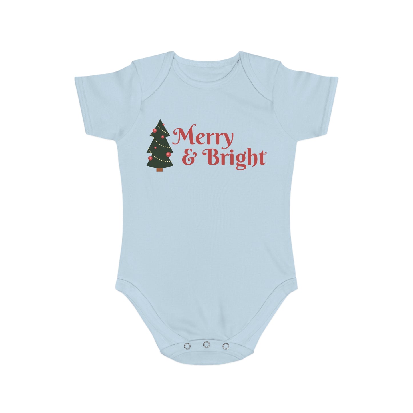 Merry & Bright Short Sleeve Baby Bodysuit