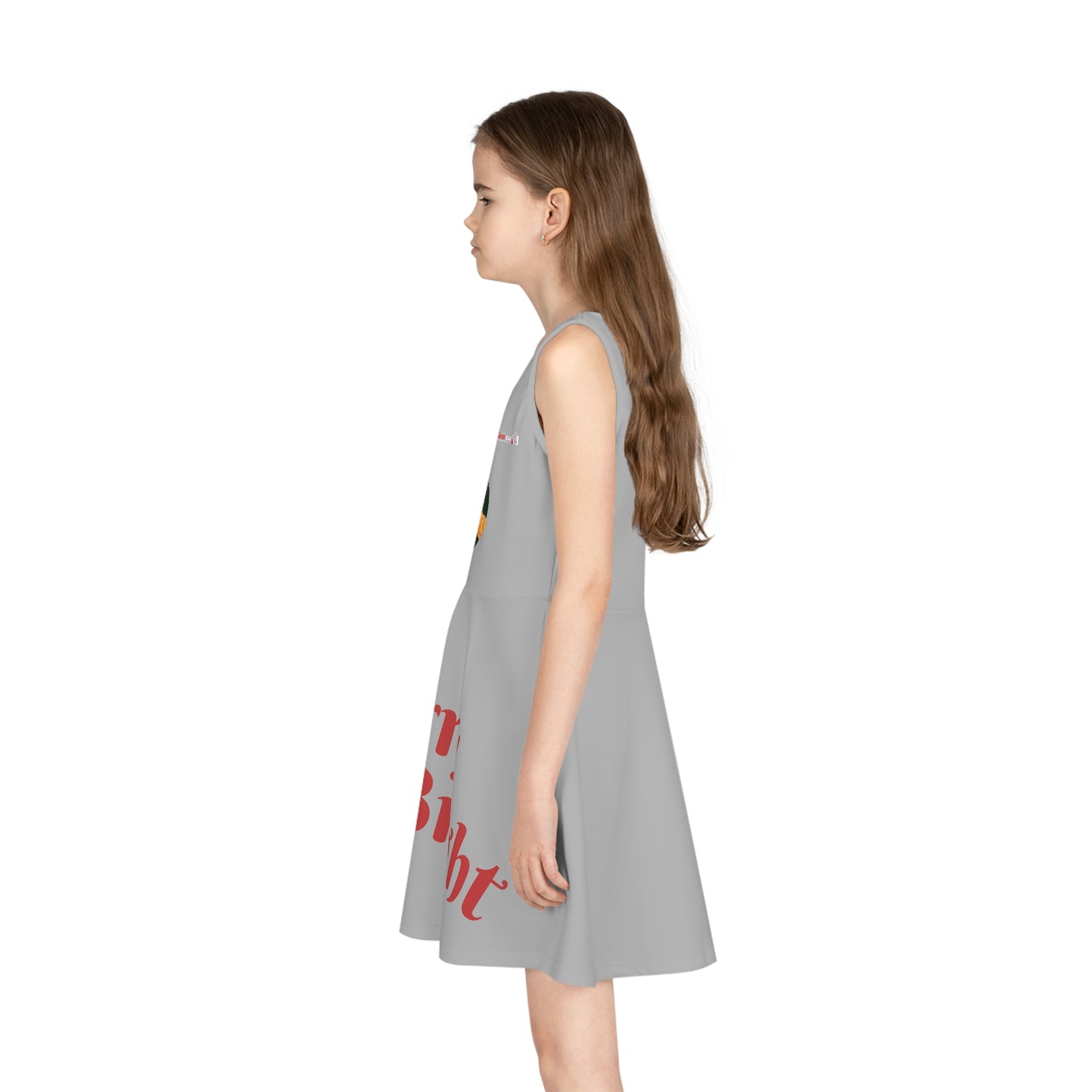 Merry & Bright Girls' Sleeveless Sundress (AOP)