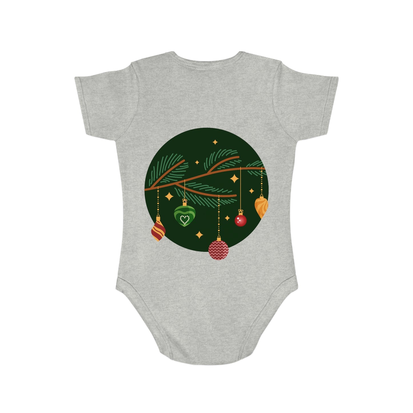 Merry & Bright Short Sleeve Baby Bodysuit