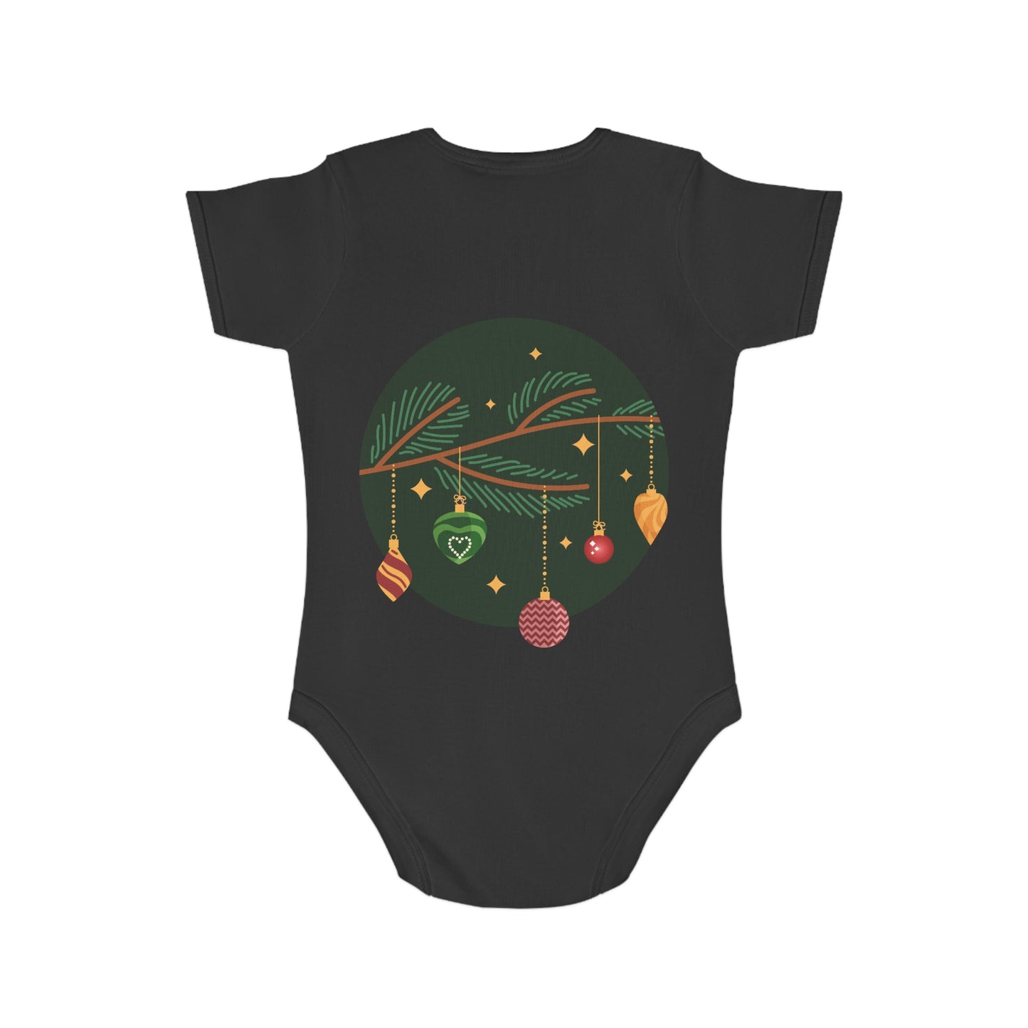 Merry & Bright Short Sleeve Baby Bodysuit