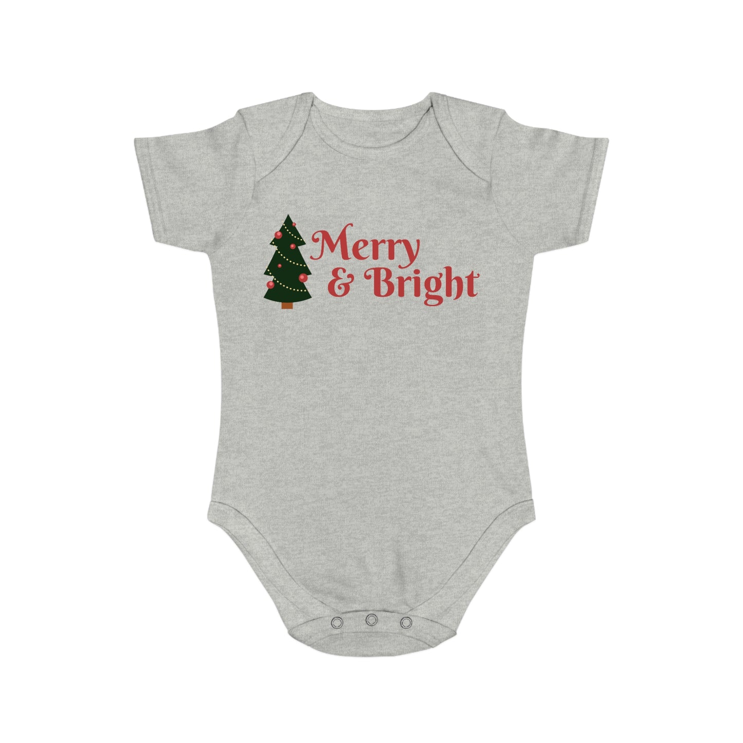 Merry & Bright Short Sleeve Baby Bodysuit