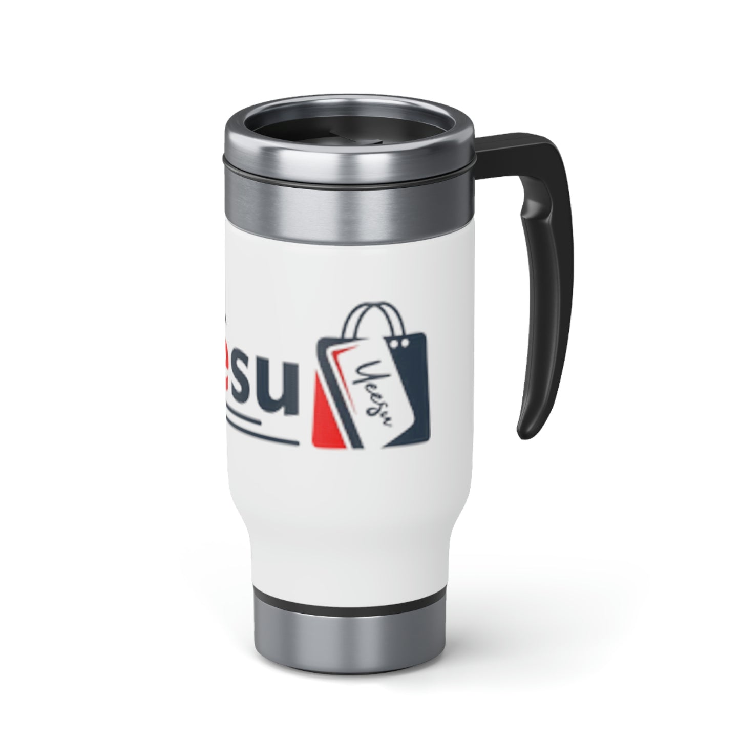 Stainless Steel Travel Mug with Handle, 14oz